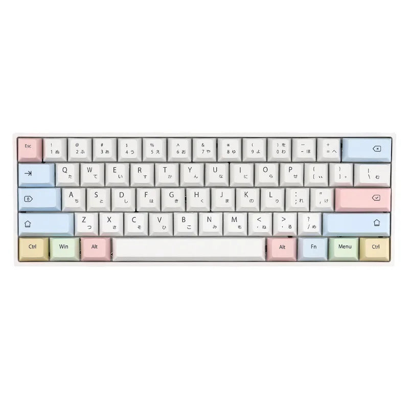 CuXiu PBT krīta taustiņu vāciņi 136 taustiņu krāsvielu apakšējo taustiņu vāciņu komplekts Cherry MX slēdžiem Mehāniskā tastatūra gh60 xd64 xd84 xd96 87 104