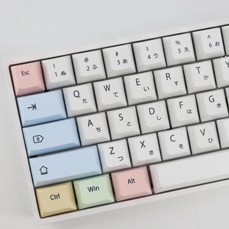 CuXiu PBT krīta taustiņu vāciņi 136 taustiņu krāsvielu apakšējo taustiņu vāciņu komplekts Cherry MX slēdžiem Mehāniskā tastatūra gh60 xd64 xd84 xd96 87 104