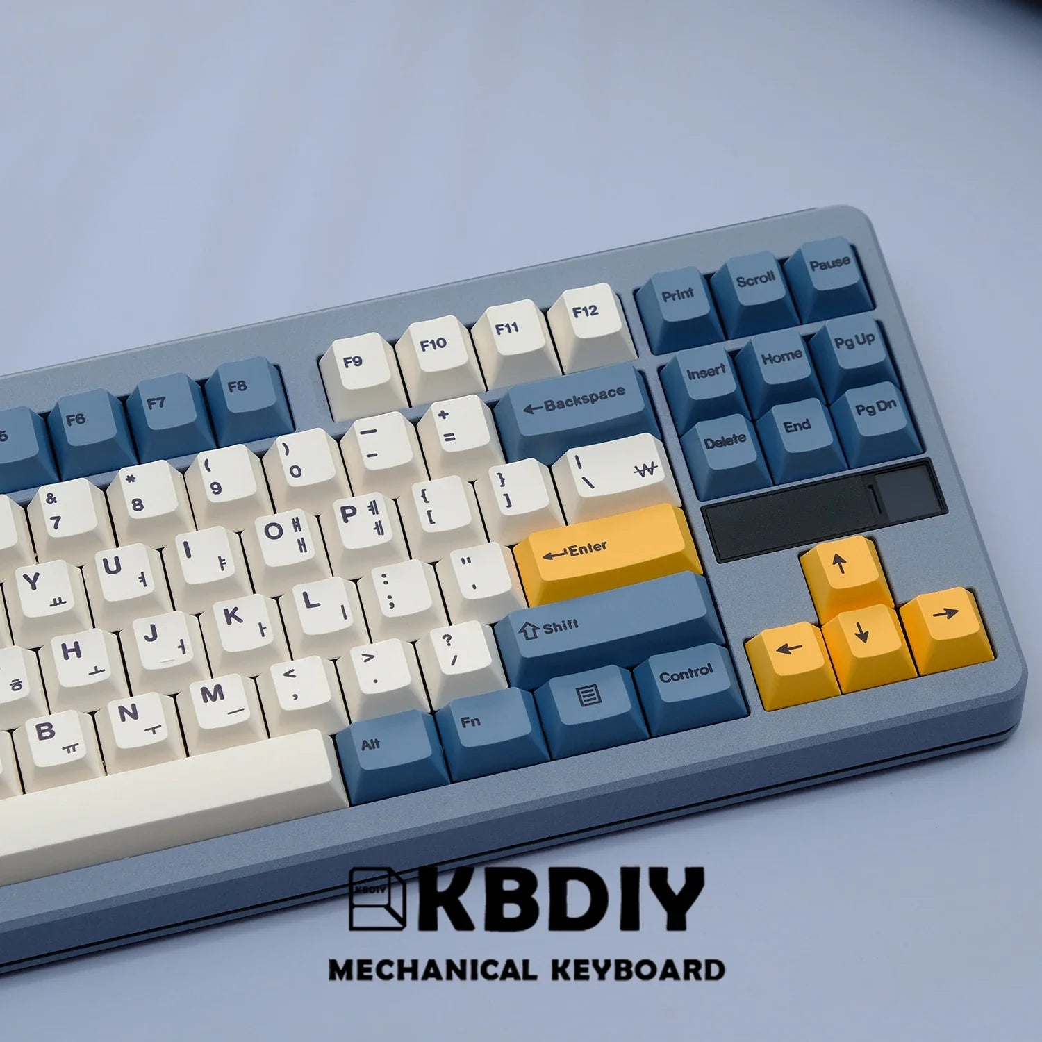 KBDiy 145 taustiņi/komplekts PBT aprikožu dzeltens korejiešu ķiršu profila taustiņu vāciņi mehāniskajai tastatūrai 7U, DIY, pielāgoti GMK67 GMK75