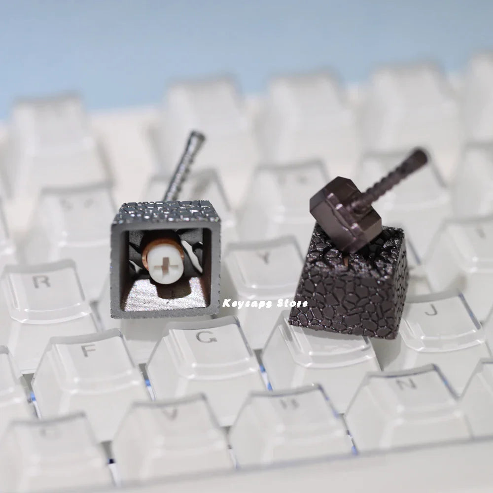 Taustiņu vāciņi 2 in1 sveķu Thor āmurs MX Switch Mehāniskajam klasiskajam retro caurspīdīgajam atslēgas vāciņa uzvalkam Esc pogai personalizēti taustiņu vāciņi