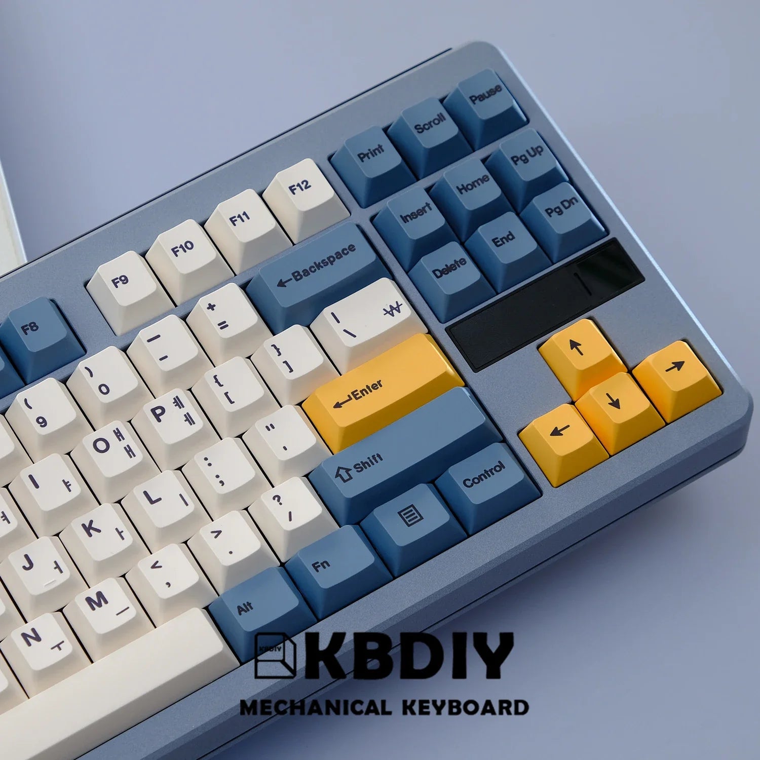 KBDiy 145 taustiņi/komplekts PBT aprikožu dzeltens korejiešu ķiršu profila taustiņu vāciņi mehāniskajai tastatūrai 7U, DIY, pielāgoti GMK67 GMK75