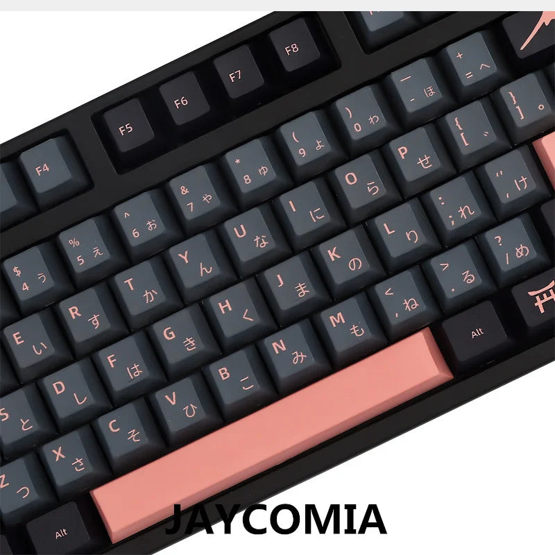 GMK Night Sakura Keycap 139/156 Keys DYE SUB Cherry Profile PBT japāņu/korejiešu/krievu/Abnt2/DE/ES/FR mehāniskai tastatūrai