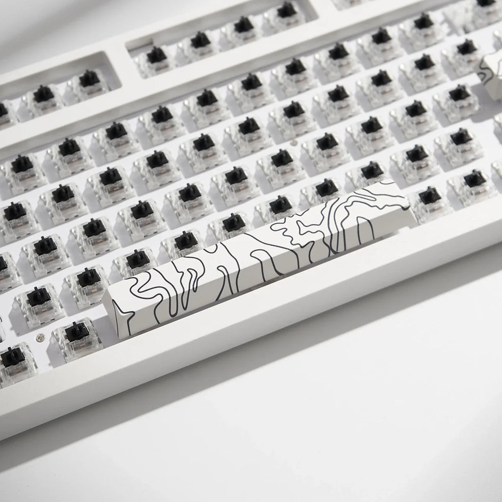 Coral Sea Keycap 4PCS Keycaps Cherry Profile Dye-Sub PBT keycaps Space Bar 6.25U ESC Enter Custom Keycap For Mechanical Keyboard