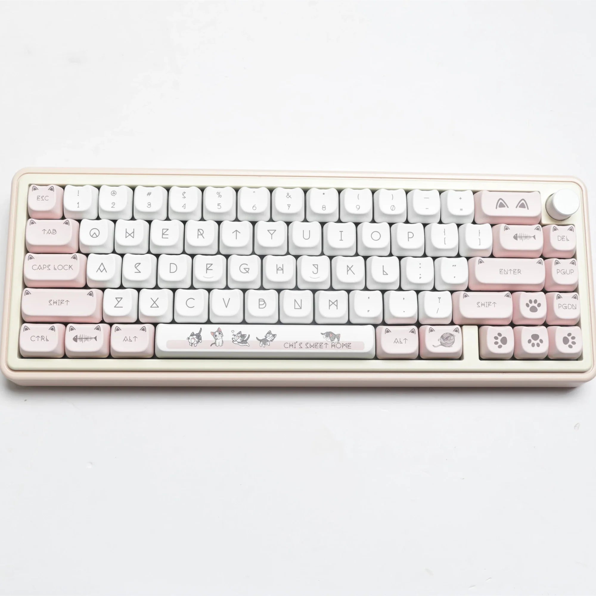 JCM MAO profila ausu atslēgas vāciņš Bērnudārza Picabara Anime Cute Cat taustiņu vāciņi MX Switch spēļu mehāniskajai tastatūrai GK75