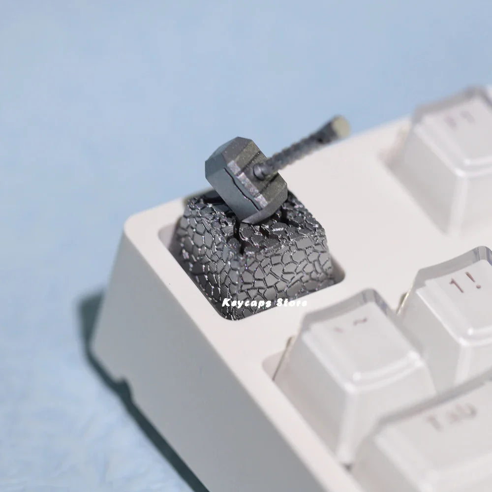 Taustiņu vāciņi 2 in1 sveķu Thor āmurs MX Switch Mehāniskajam klasiskajam retro caurspīdīgajam atslēgas vāciņa uzvalkam Esc pogai personalizēti taustiņu vāciņi