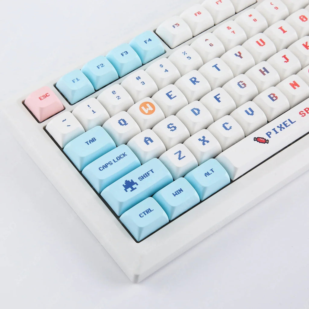 Candy Colorful 124 Keycaps XDA PBT Cartoon Keyboard Dye Sublimation for DIY Custom Mechanical Gaming Wear-Resistant Keycaps Kit