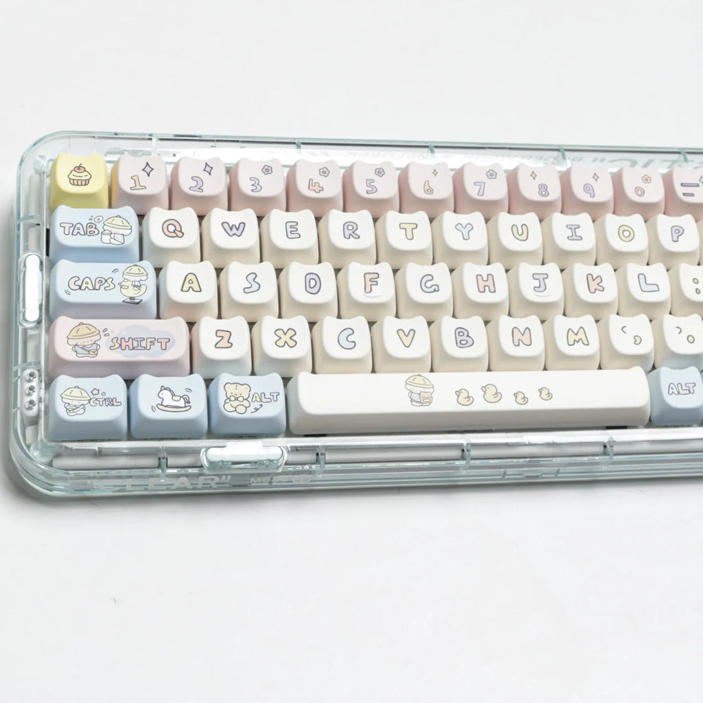 JCM MAO profila ausu atslēgas vāciņš Bērnudārza Picabara Anime Cute Cat taustiņu vāciņi MX Switch spēļu mehāniskajai tastatūrai GK75