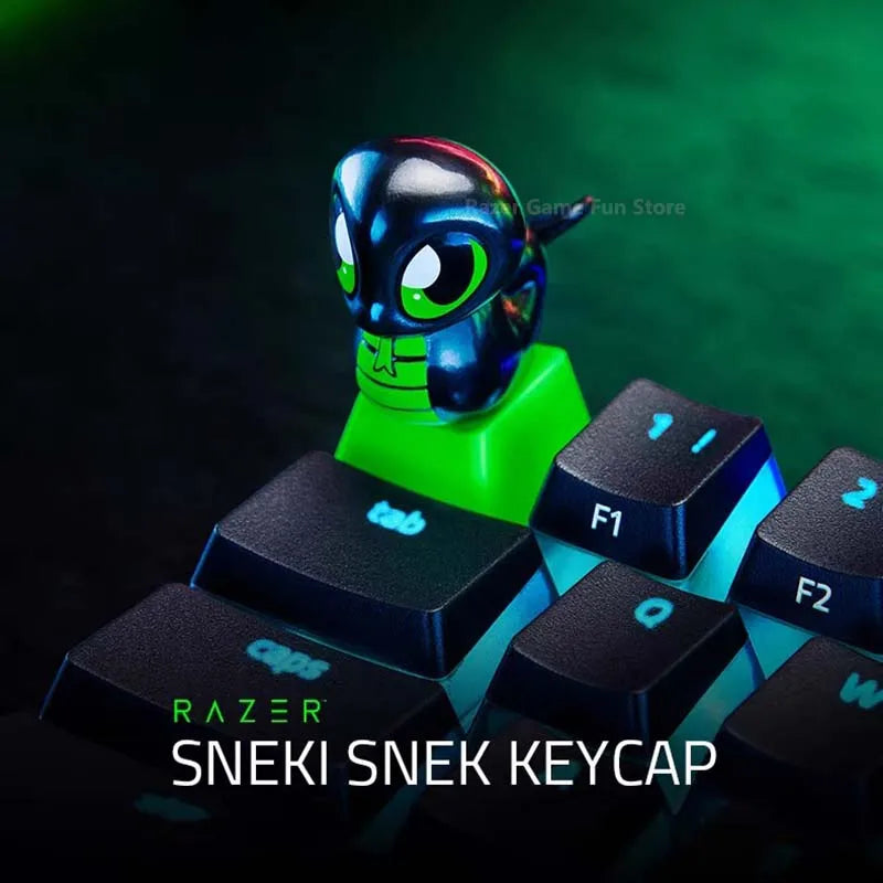 Razer Sneki Snek Keycap Cute Companion tastatūras piederums, kas izgatavots no ABS un PVC, der visām Razer mehāniskajām un optiskajām tastatūrām