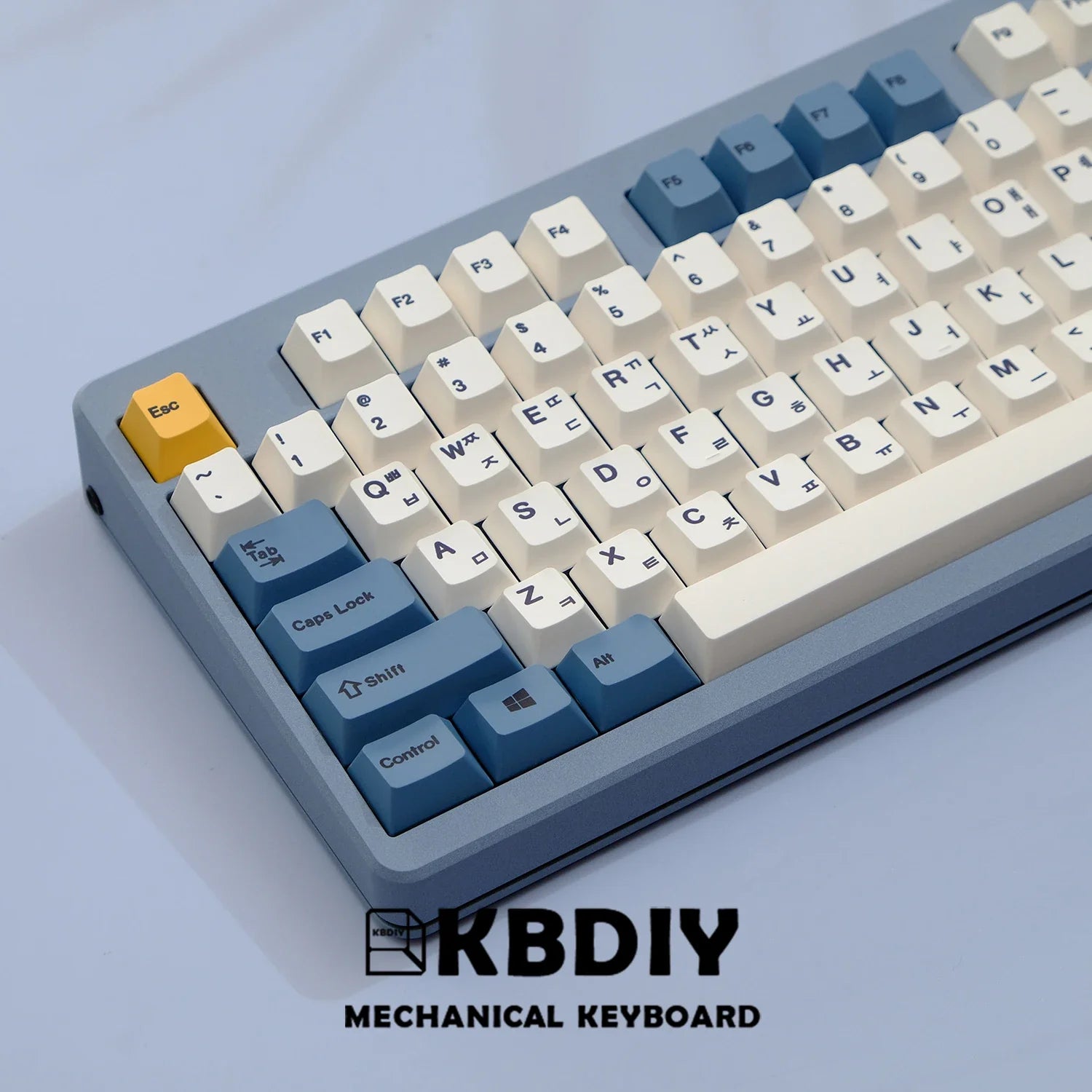 KBDiy 145 taustiņi/komplekts PBT aprikožu dzeltens korejiešu ķiršu profila taustiņu vāciņi mehāniskajai tastatūrai 7U, DIY, pielāgoti GMK67 GMK75